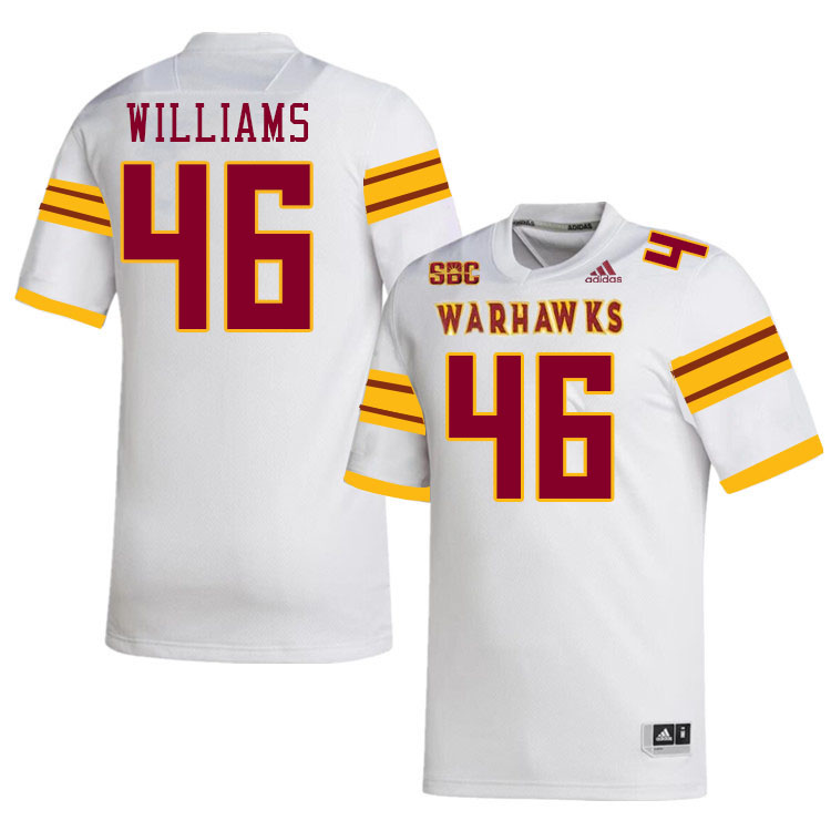 #46 Jordyn Williams Louisiana-Monroe Warhawks College Football Jerseys Stitched-White